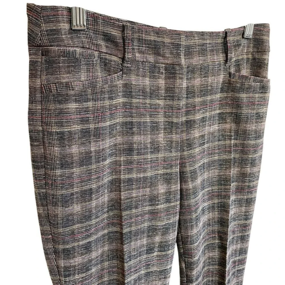 White House Black Market The Slim‎ Ankle Plaid Pants Womens Size 0 Multi Color